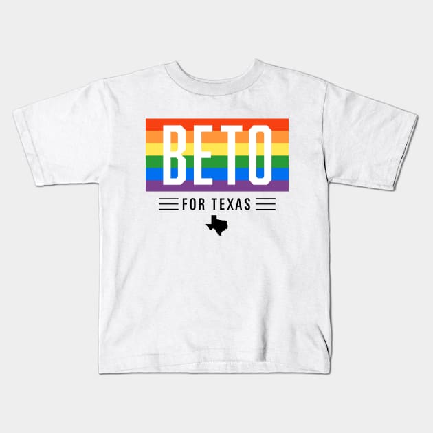 LGBTQ Beto O'Rourke For Texas 2024 | Beto Orourke 2022 Texas Governor | LGBT Gay Pride T-Shirt Kids T-Shirt by BlueWaveTshirts